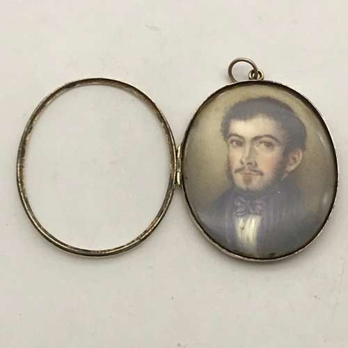 Gold Antique Miniature Portrait Pendant/Locket (1839)