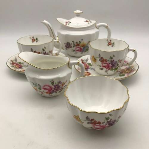 Early Royal Crown Derby `Posies` Tea Set for Two