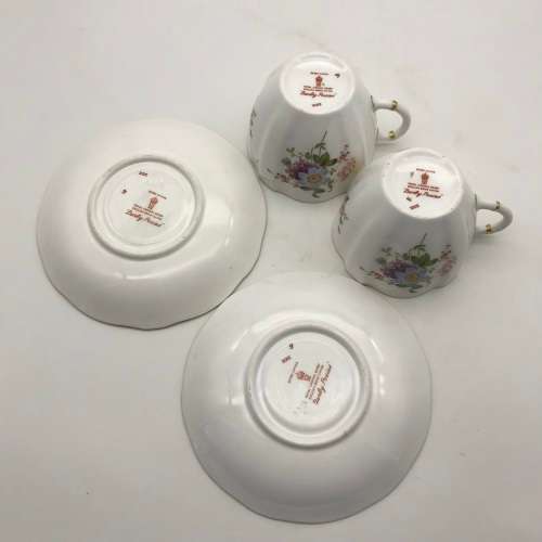 Early Royal Crown Derby `Posies` Tea Set for Two