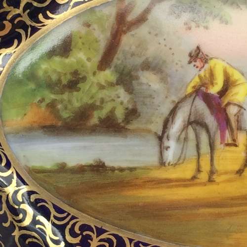 Antique Hand-Painted Vienna Porcelain Dish