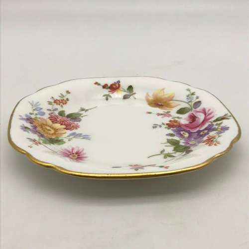 Pair Royal Crown Derby `Posies` Biscuit Plates