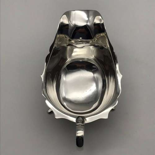 Large Early Silver-Plated Gravy Boat