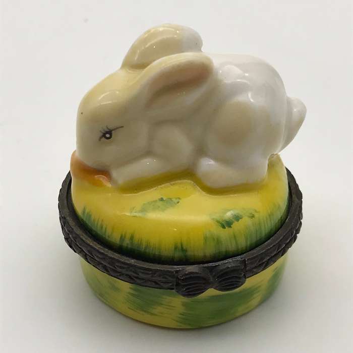 Vintage Collectable German Bird, Crystal Teddy Bear & Bunny Trinket Box