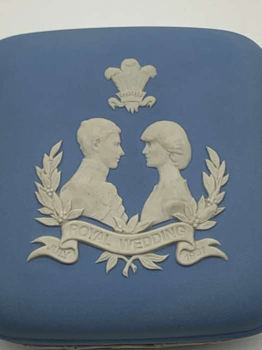 Blue `Wedgwood` Jasperware Box (Royal Wedding)