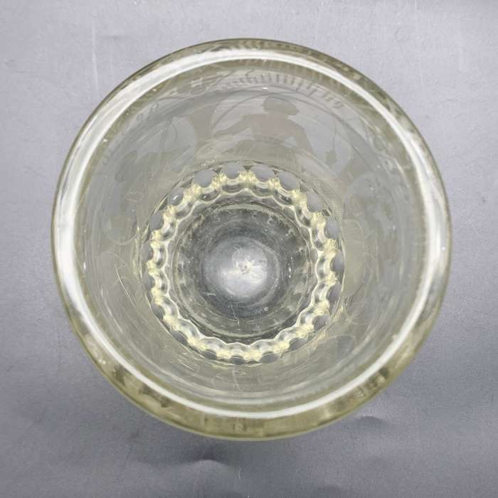 Rare Georgian Engraved Lead Glass Dutch Tumbler (C.1720`s)