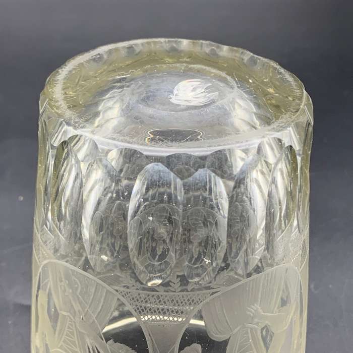 Rare Georgian Engraved Lead Glass Dutch Tumbler (C.1720`s)