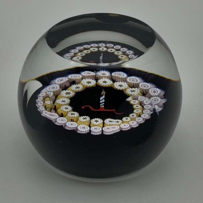 Vintage Caithness `Miniature Candle` Glass Paperweight