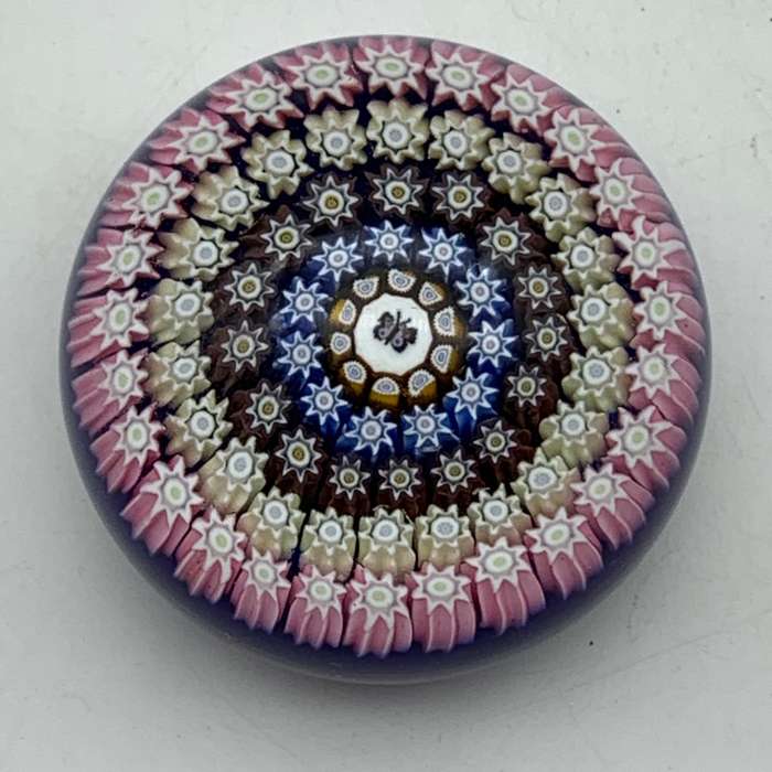 Vintage `Perthshire` Glass Paperweight (Signed)