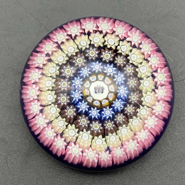 Vintage `Perthshire` Glass Paperweight (Signed)