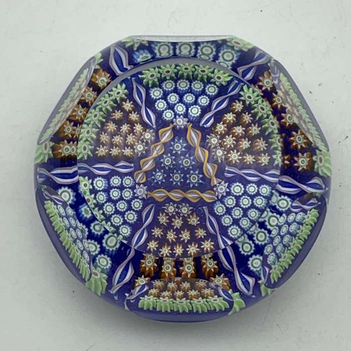 Vintage `Perthshire` Glass Paperweight (Signed)