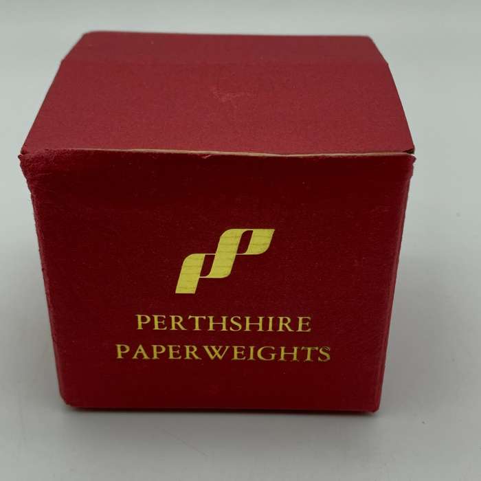 Vintage `Perthshire` Glass Paperweight (Signed)
