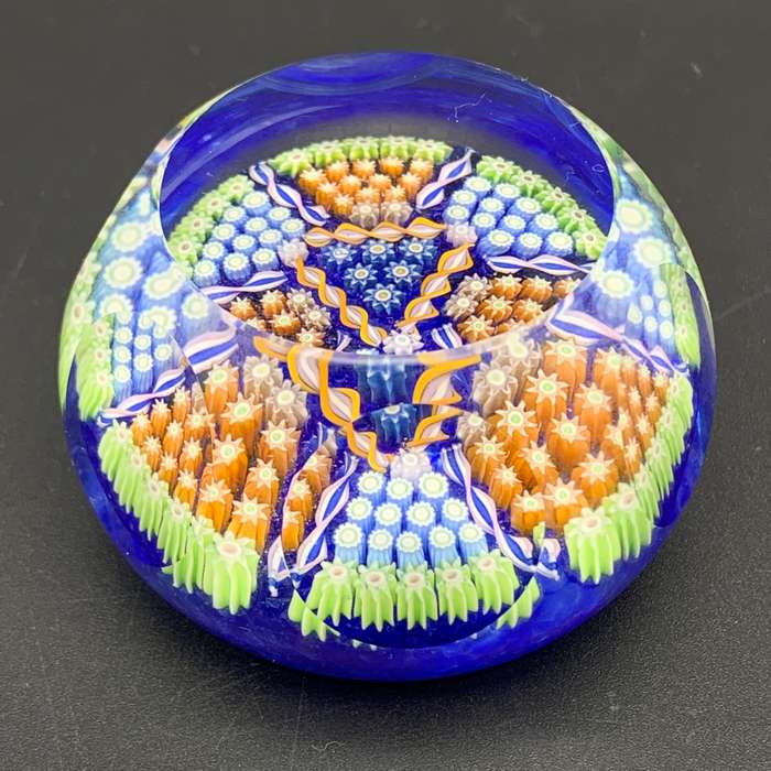 Vintage `Perthshire` Glass Paperweight (Signed)