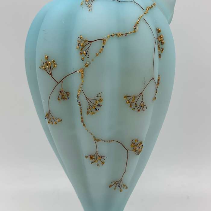 Antique `Blue Satin Glass` Ewer/Jug