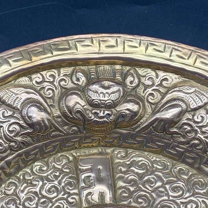 Antique Brass & Copper `Kirtimukha - Chepu` Wall Plate