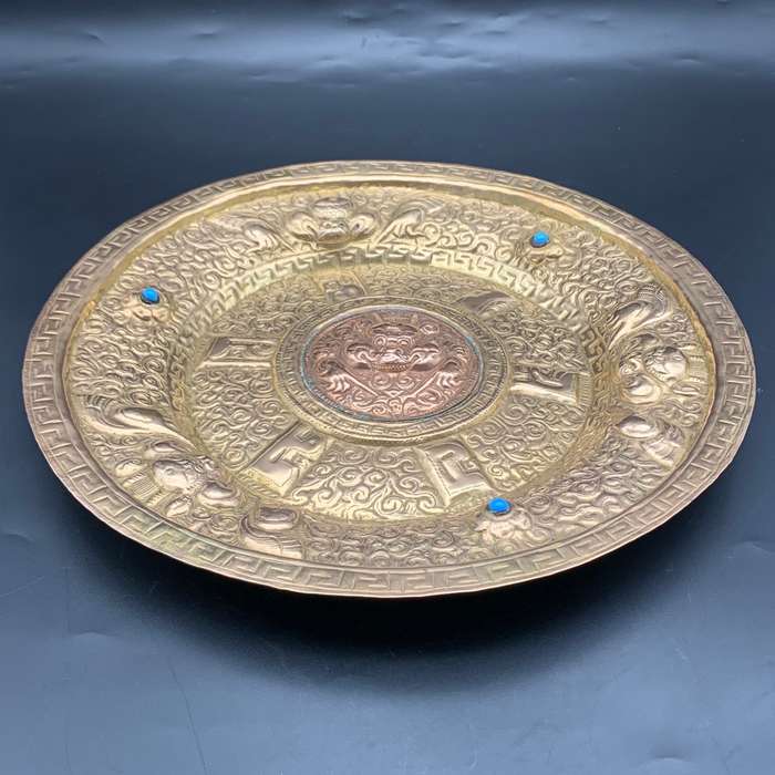 Antique Brass & Copper `Kirtimukha - Chepu` Wall Plate