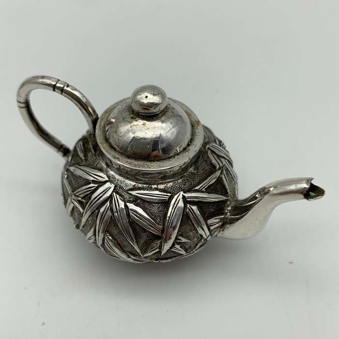 Antique Silver `Chinese Export` Miniature Tea Set (Wang Hing)