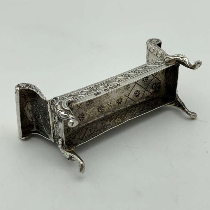 Victorian Silver `Dollhouse` Miniature Sofa (1899)