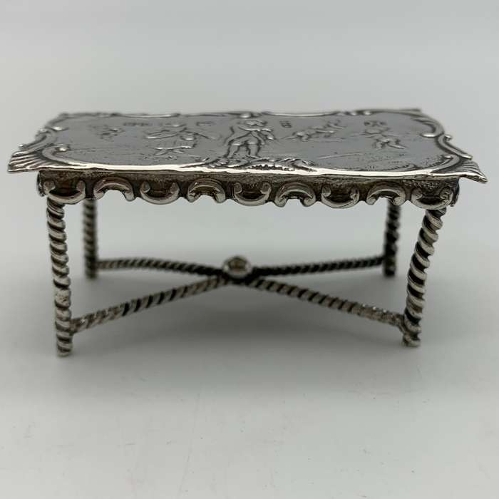 Victorian Silver `Dollhouse` Miniature Table (1897)