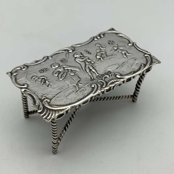 Victorian Silver `Dollhouse` Miniature Table (1897)