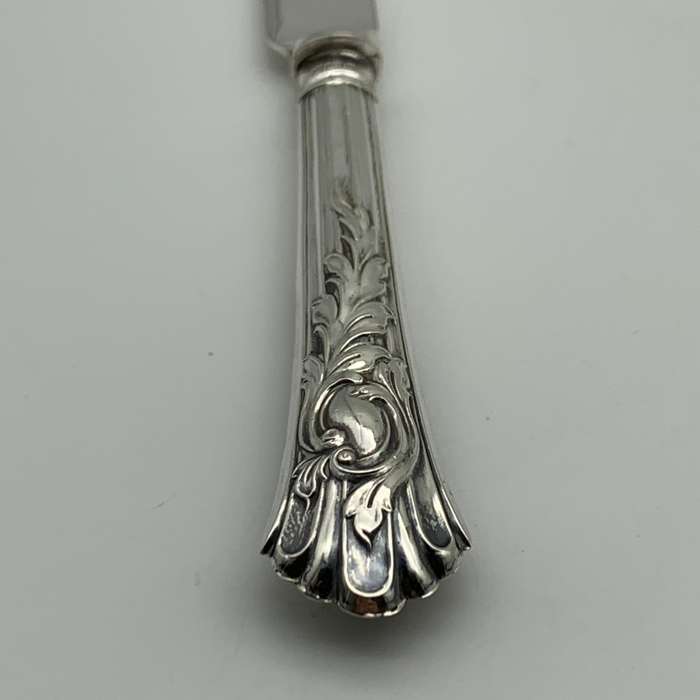 Six Antique Sterling Silver Fruit Knives (1908)