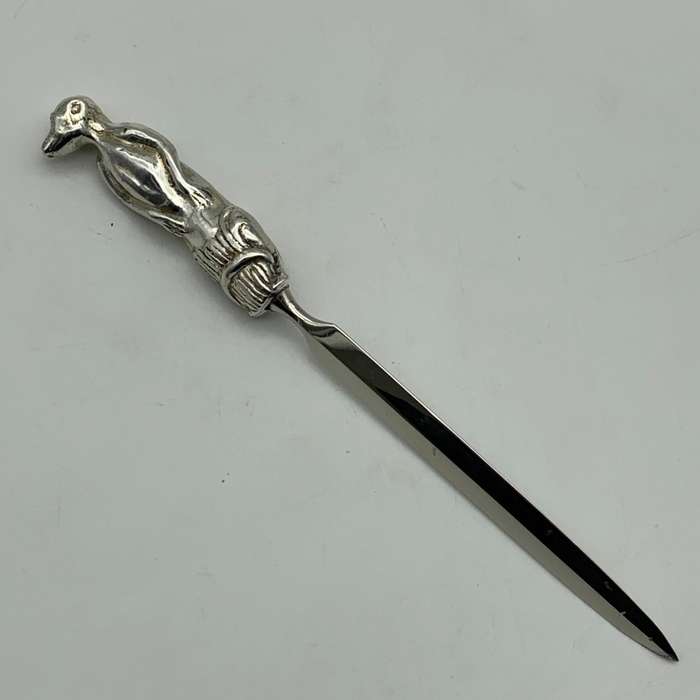 Vintage Silver Handled `Meercat` Letter Opener