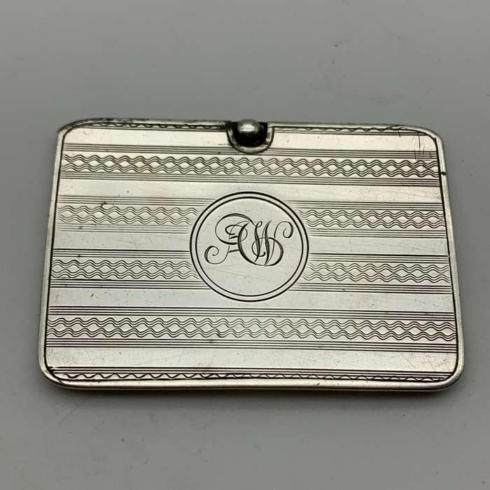 Antique Sterling Silver Stamp Holder Case (1922)