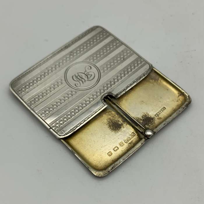 Antique Sterling Silver Stamp Holder Case (1922)