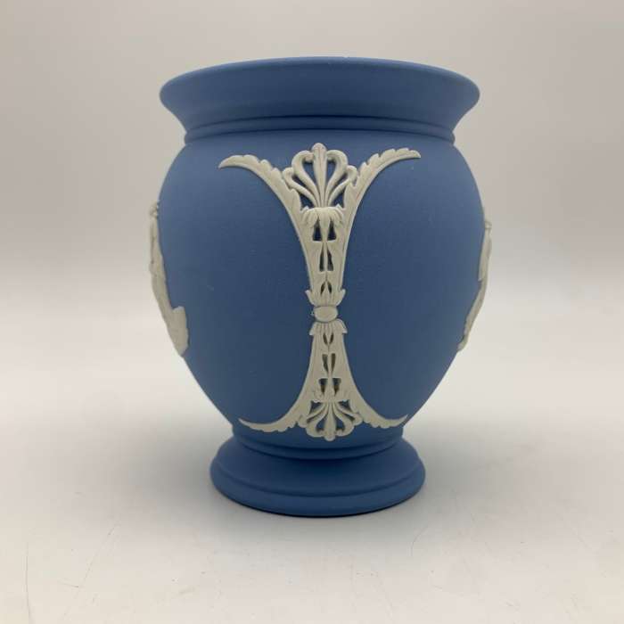 Blue 'Wedgwood' Jasperware vase