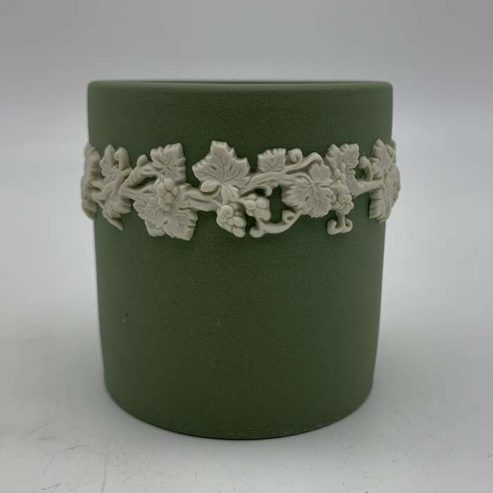 Green 'Wedgwood' Jasperware Toothpick Jar