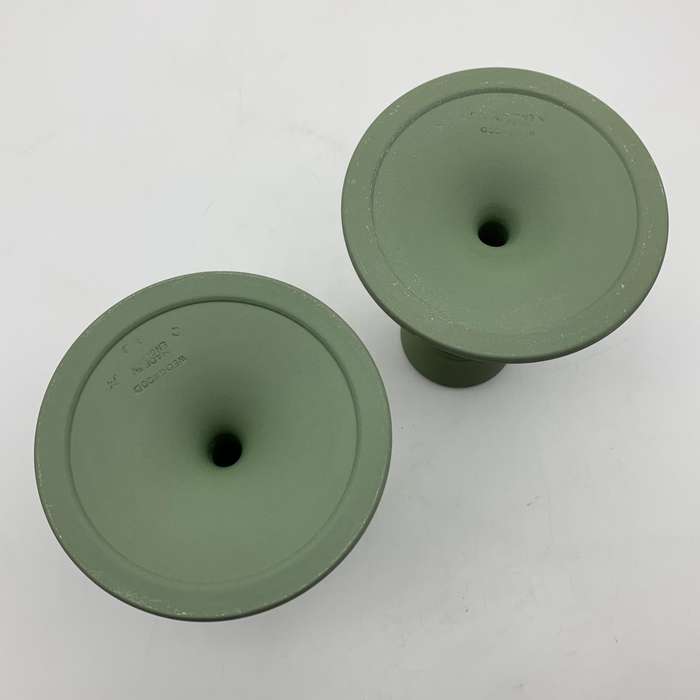 Lovely Green 'Wedgwood' Jasperware Candlesticks