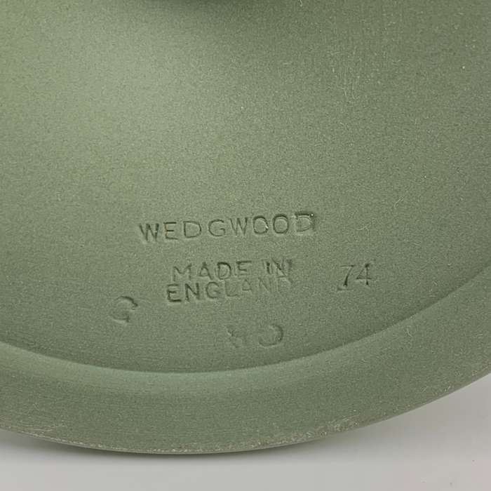 Lovely Green 'Wedgwood' Jasperware Candlesticks