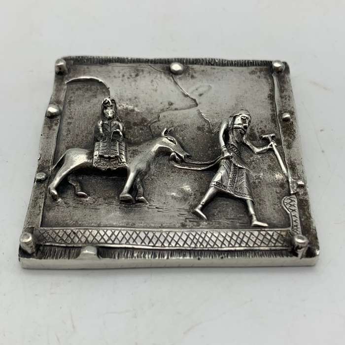 Sterling Silver 'Fuga in Egitto' Plaque (Flight to Egypt) (76,8g)