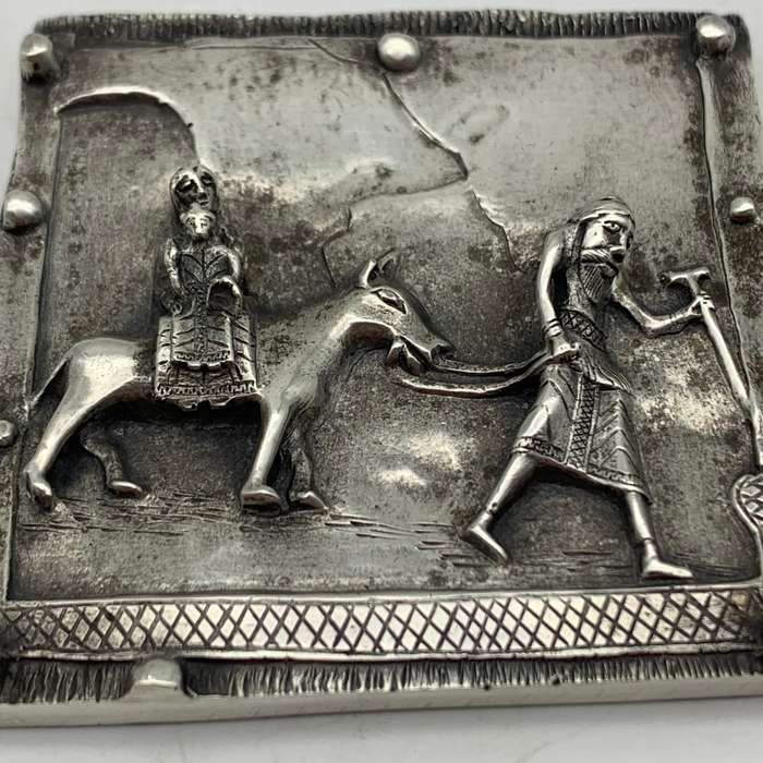 Sterling Silver 'Fuga in Egitto' Plaque (Flight to Egypt) (76,8g)