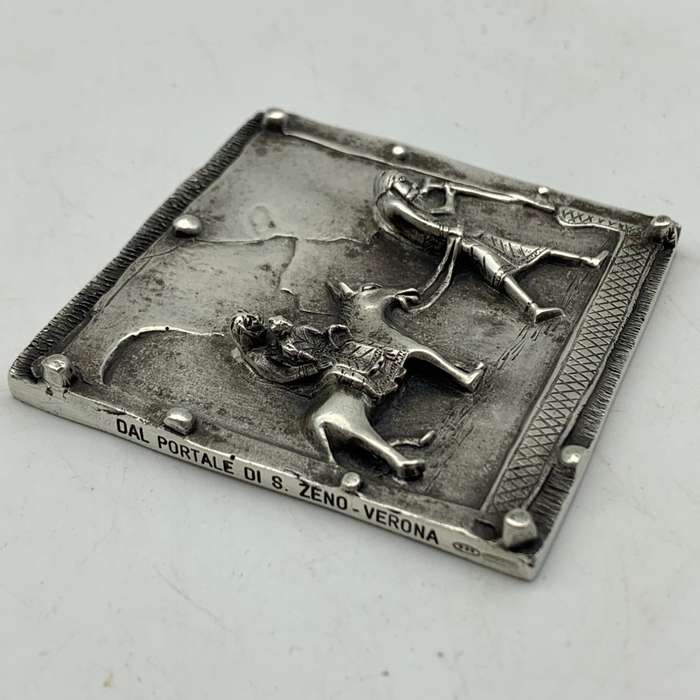 Sterling Silver 'Fuga in Egitto' Plaque (Flight to Egypt) (76,8g)