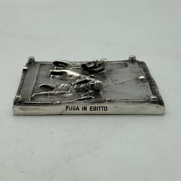 Sterling Silver 'Fuga in Egitto' Plaque (Flight to Egypt) (76,8g)