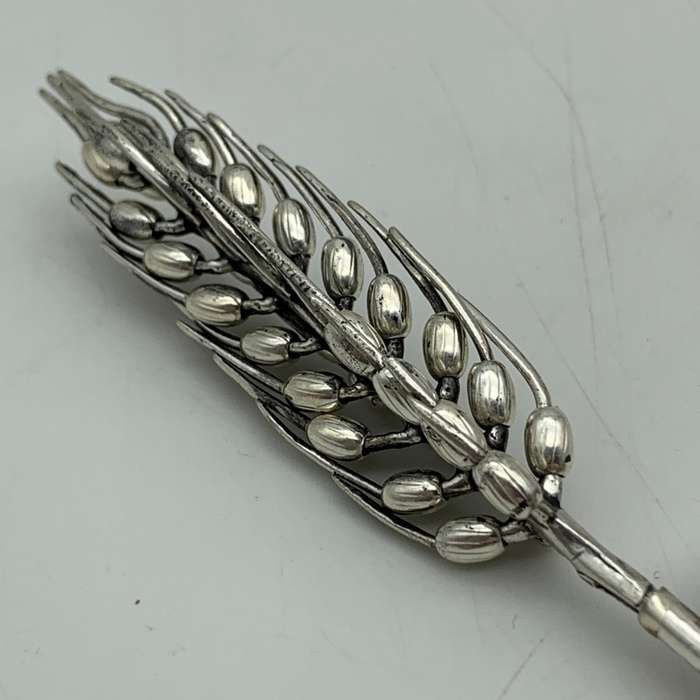 Vintage Solid Silver 'Wheat Stalk & Grain' Spike
