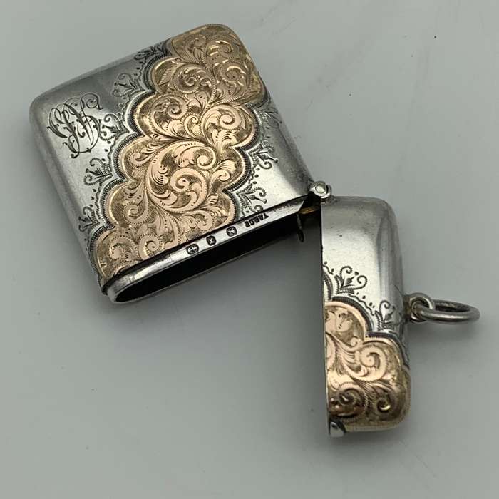 Victorian Silver & Gold Vesta Case (1897)