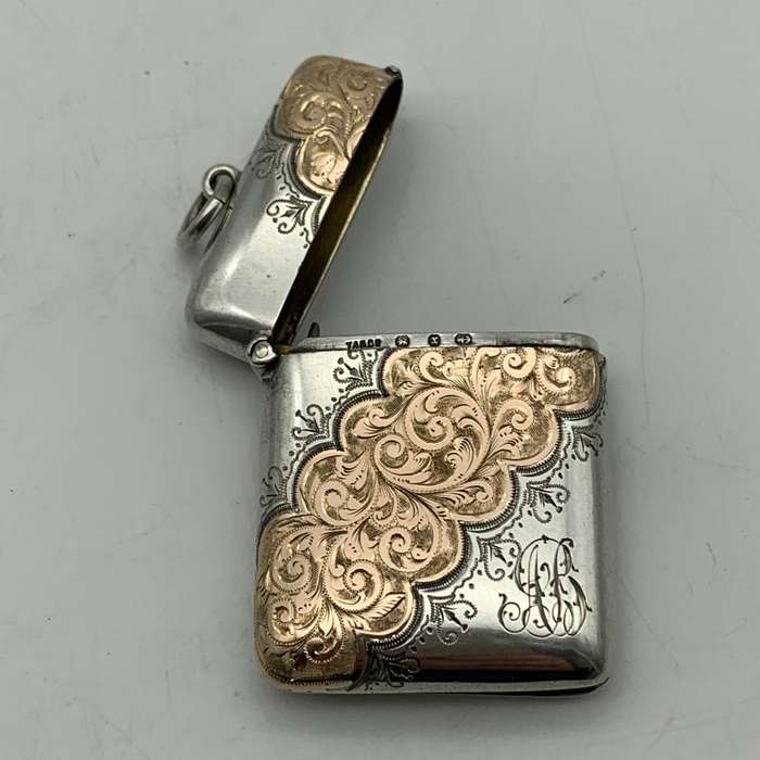 Victorian Silver & Gold Vesta Case (1897)