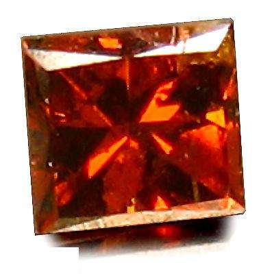 0.06 ct  RED  SQUARE CUT DIAMOND