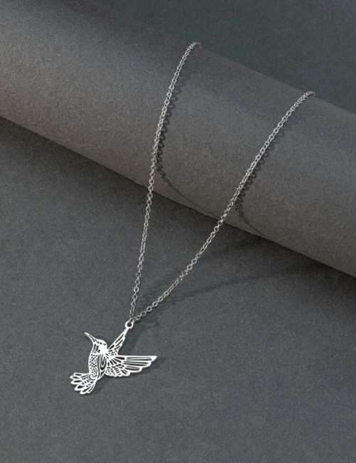 SILVER HUMMINGBIRD NECKLACE