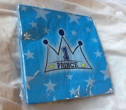 Prince party paper serviettes (20 in pack)