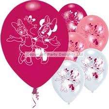 6 minnie mouse latex balloons
