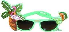 Funky silly party glasses - dress up - hawaiian green
