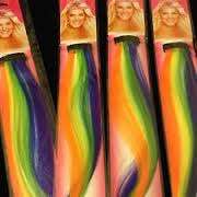 mixed colored hair strip - hair decor, perfect for any dress up party - clips in