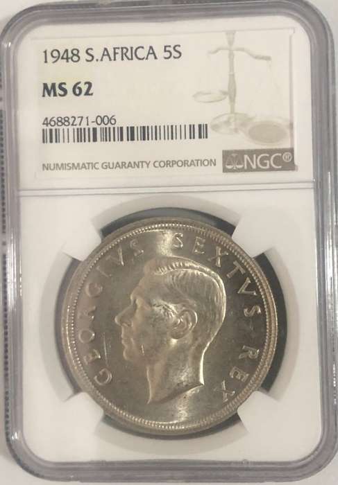 1947 5 Shillings MS62 Graded