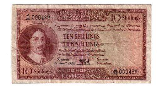 MH de Kock ~ 10 /- ~ A28 000489 ~ Great Serial Number!!!