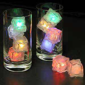 Glowing Ice Cubes. This is cool !!!! Tri-Colour LEDS.