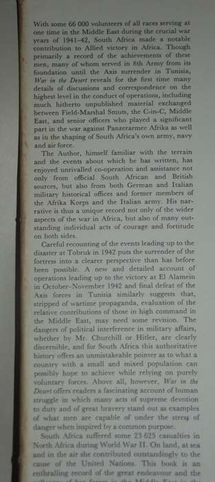 War in the Desert 1971 - SA Forces World War II, Volume III