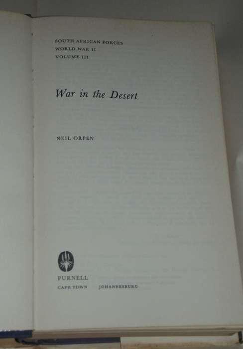 War in the Desert 1971 - SA Forces World War II, Volume III