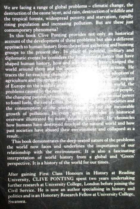 A Green History of the World by Clive Ponting